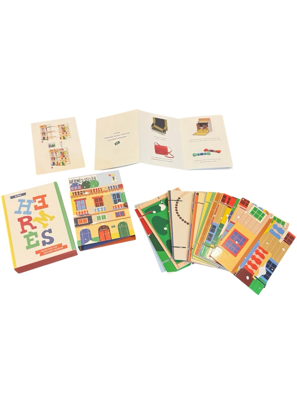 Hermès Faubourg 24-Card 3D Building Puzzle Holiday Set with Box & Booklet
